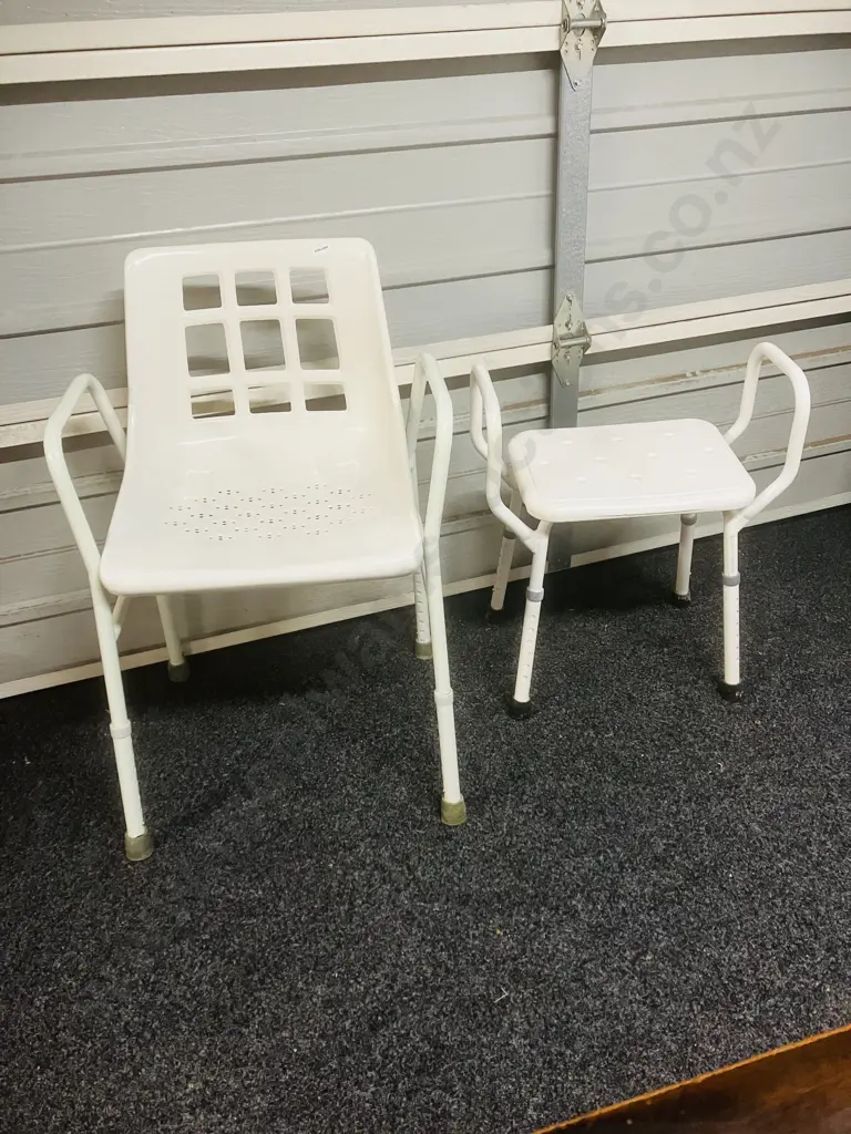 Goldfern Mobility Shower Chair & Shower Stool - Adjustable Heights Image 1++