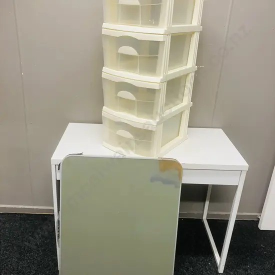 Plastic 4 Drawer Unit & Oztrail Camping Table