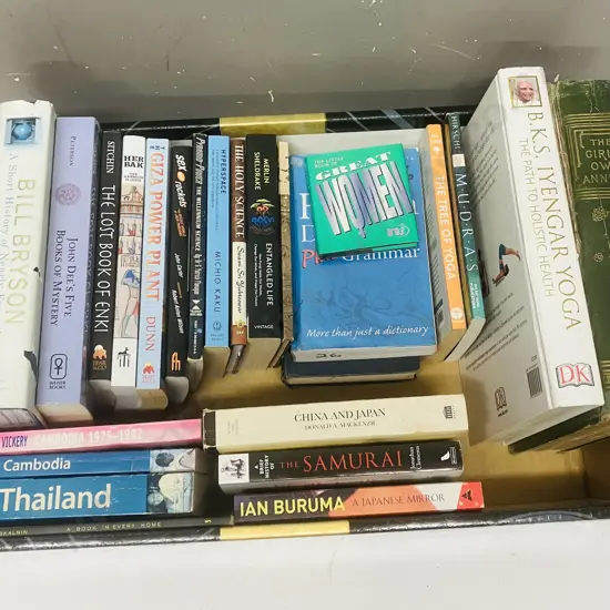 Box Lot Books - Yoga, John Dee's Five Books, John Carters Sex & Rockets Etc