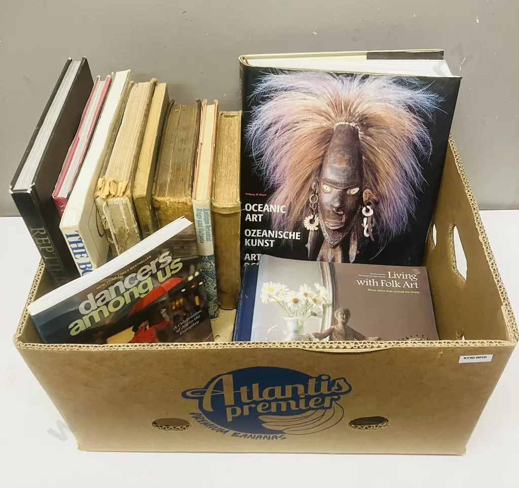 Box Lot Books - Oceanic Art, Antique Rugs, Dancer Amongst Us Etc Image 1++