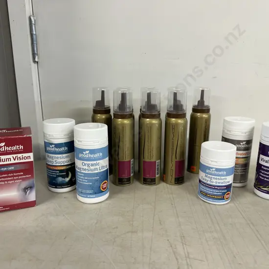 Assorted Beauty & Health Items Including Magnesium Sleep Support, B Activated Complex Etc