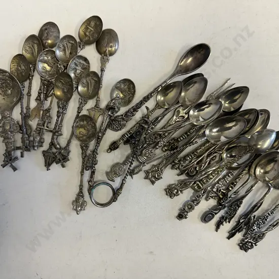 Selection Of Collectors Teaspoons Etc
