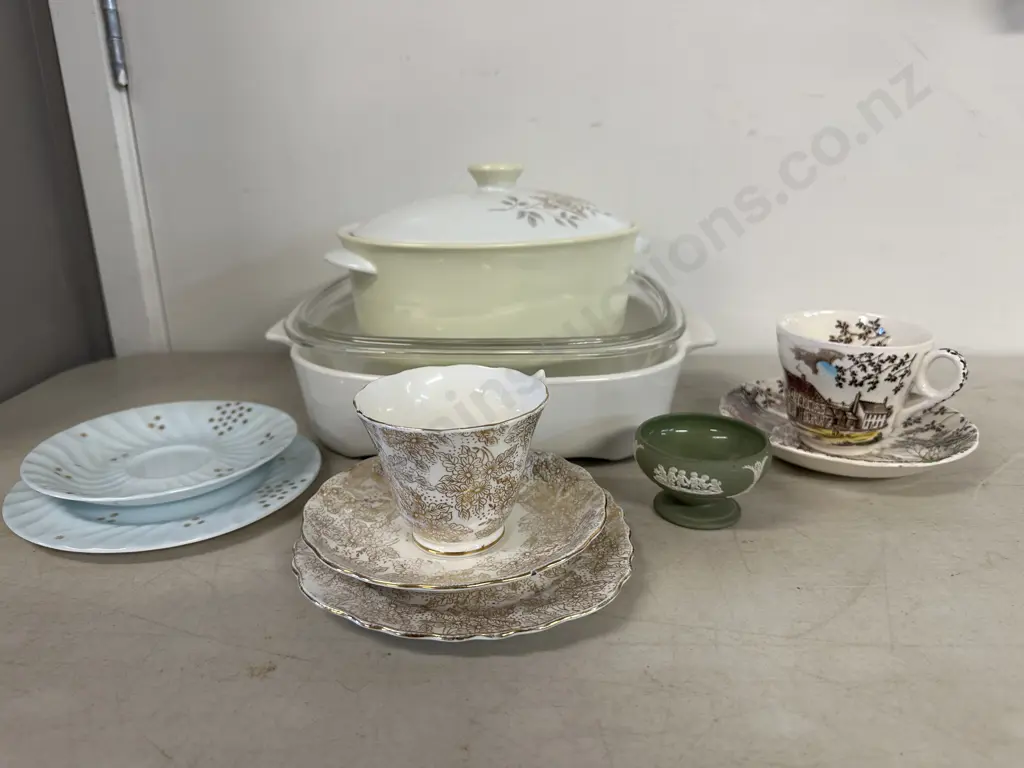 Selection Of China Items Including Dickens Coaching Stages Cup & Saucer, Noritake Casserole Dish Etc  Image 1++