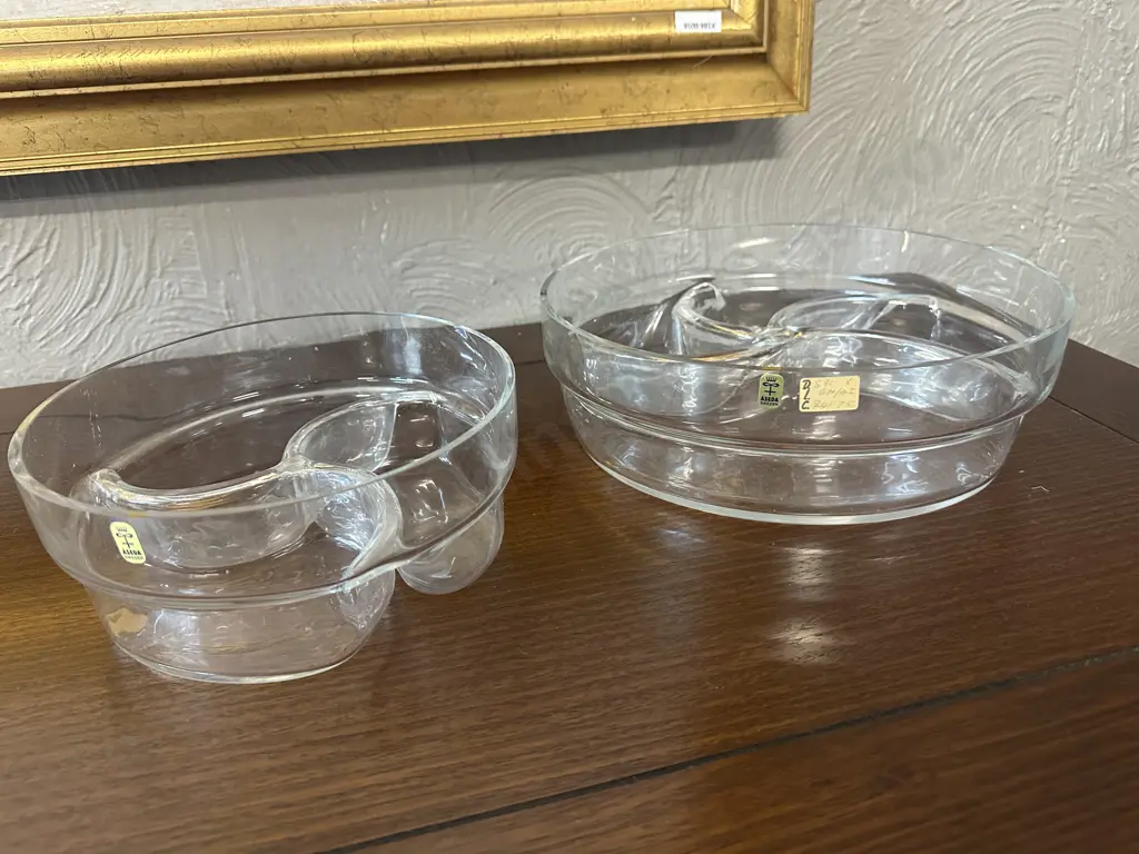 Sweden Aseda Divided Glass Serving Dishes Image 1++