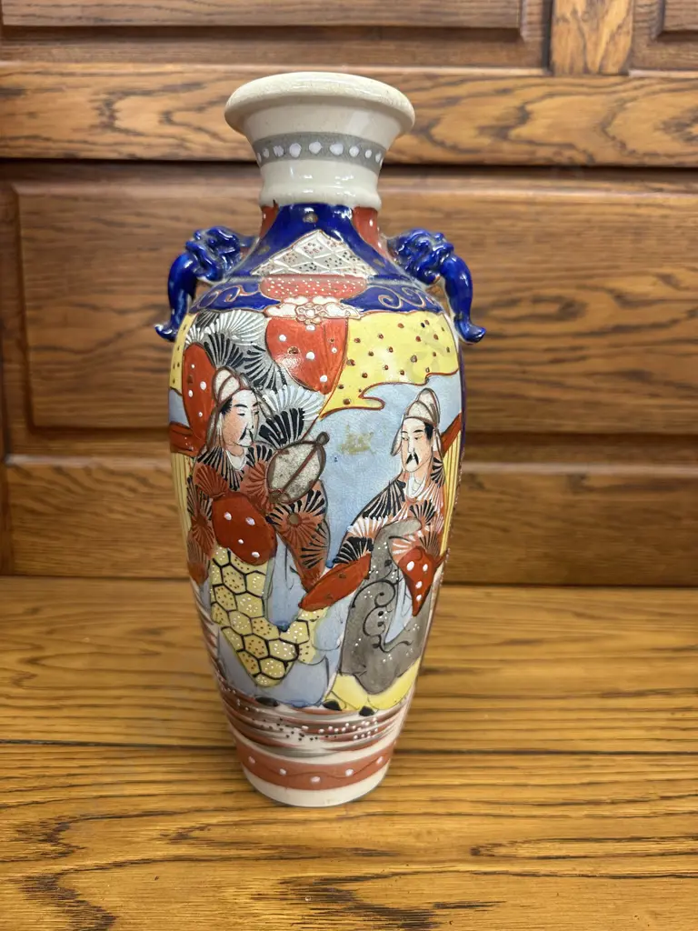 Vintage Japanese Satsuma Style Geisha Vase H31cm. Image 1++