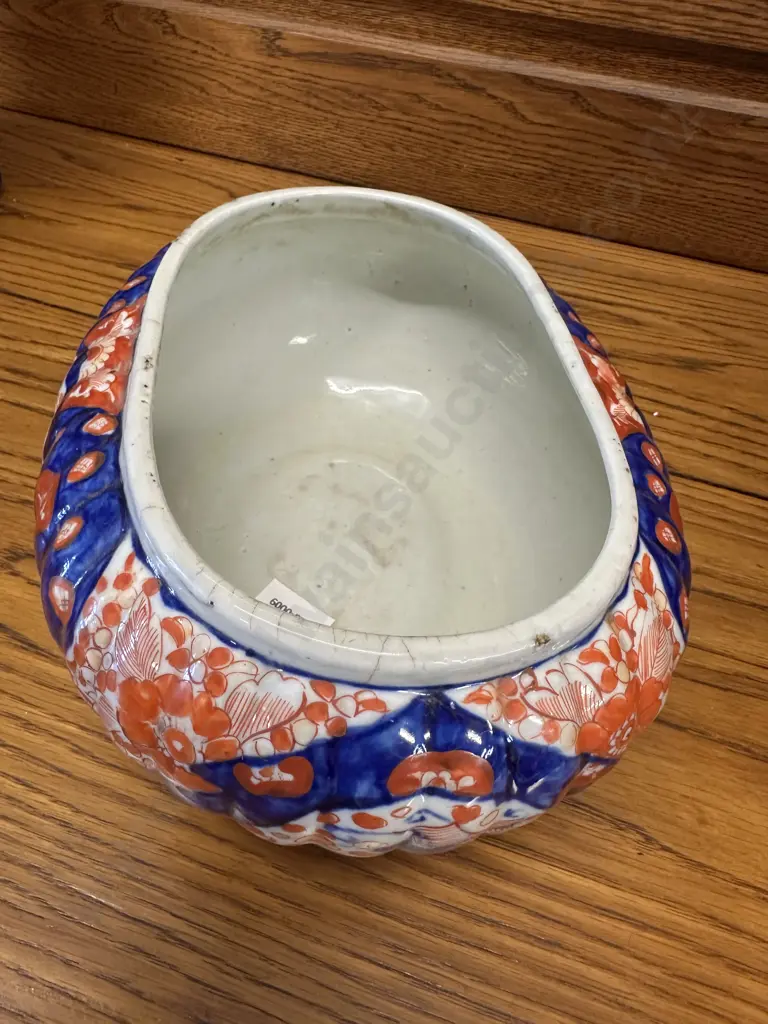 Antique Imari Oblong Jardinere Planter H12,W28cm. Image 1++