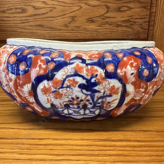 Antique Imari Oblong Jardinere Planter H12,W28cm.