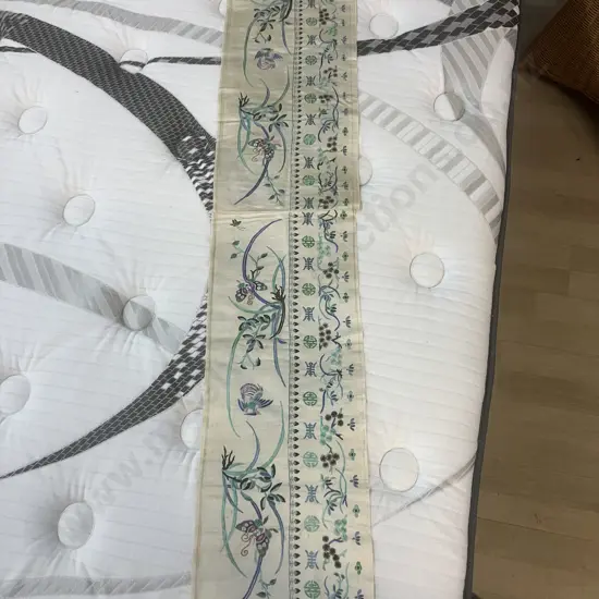 Antique Chinese Silk Embroidered Scroll. 159 x 22cm