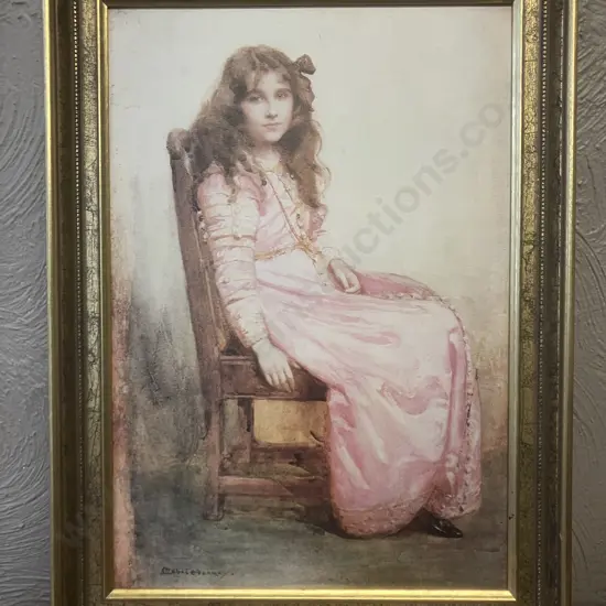 "H.M. Queen Elizabeth, The Queen Mother, when Lady Elizabeth Bowes-Lyon" Framed Art Print. 45 x 33cm