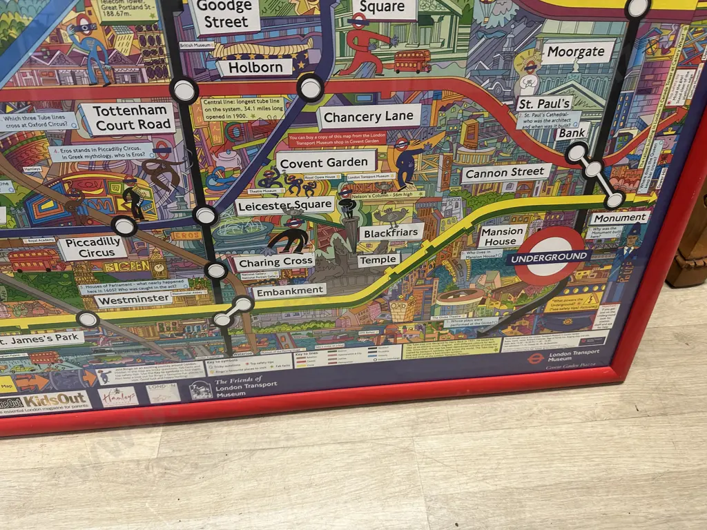 Framed Artwork 'The Friends Of The London Transport Museum' H55,W89cm. Image 1++