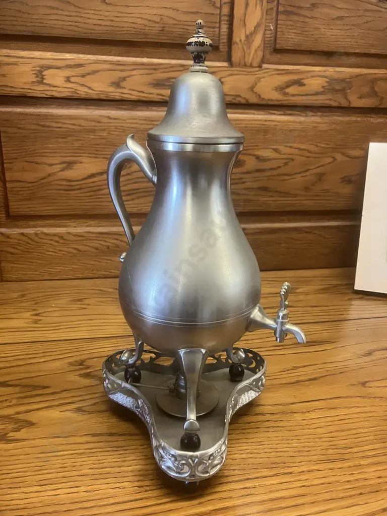 Vintage DOVO Holland Pewter Samovar With Stand. H40cm - Tiel/Wamel 1941 to 1957 Image 1++