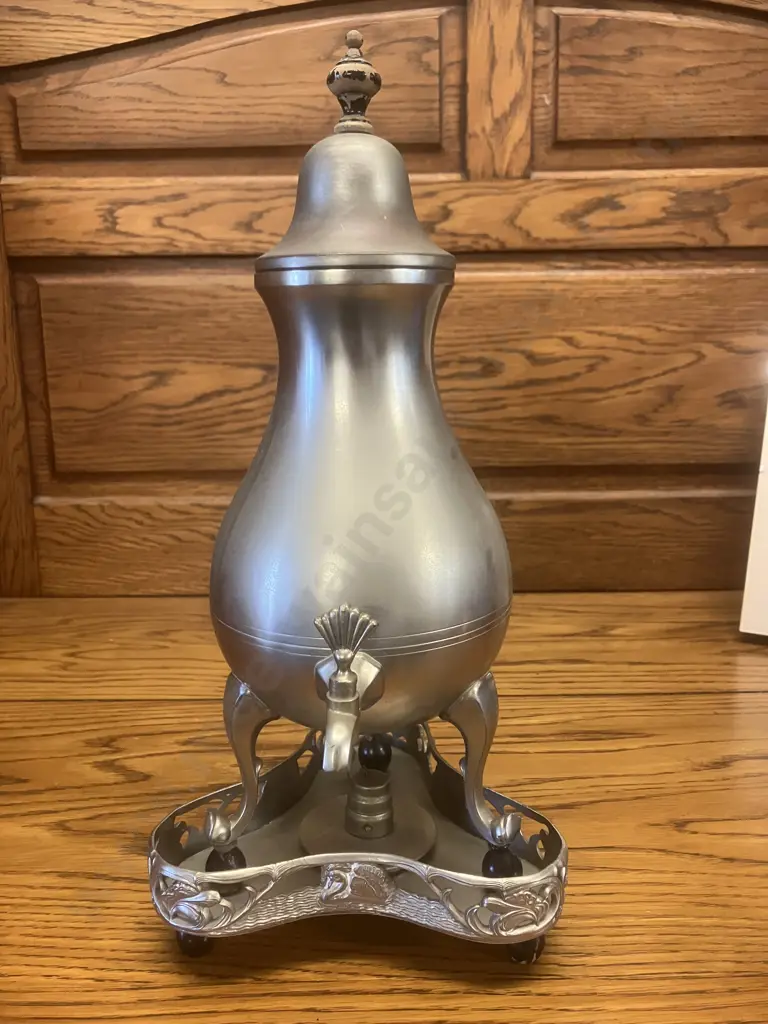 Vintage DOVO Holland Pewter Samovar With Stand. H40cm - Tiel/Wamel 1941 to 1957 Image 1++