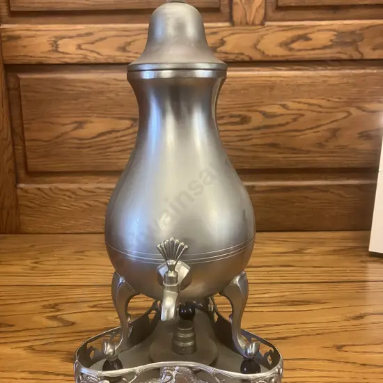 Vintage DOVO Holland Pewter Samovar With Stand. H40cm - Tiel/Wamel 1941 to 1957