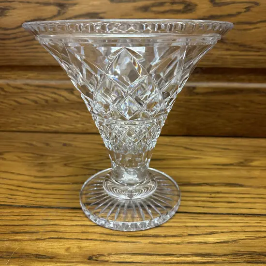 Vintage Stuart Crystal Flower Vase H20cm.