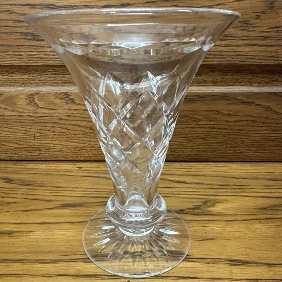 Vintage Crystal Footed Vase H18cm.