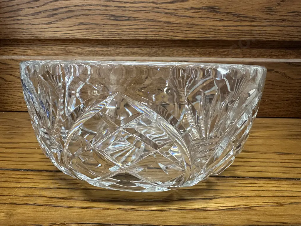 Royal Brierley Crystal Fruit Salad Bowl H9,Dia20cm. Image 1++