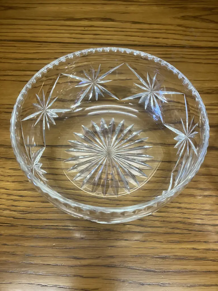Vintage Large Webb Corbett 9 x 20cm & a Smaller Crystal Bowl 8 x 17cm Image 1++