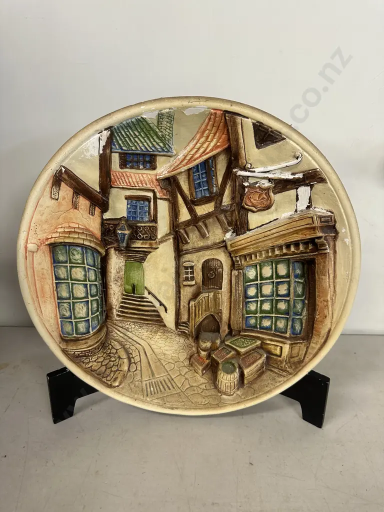 Vintage Large Chalkware 3 D Wall Plaque  Image 1++