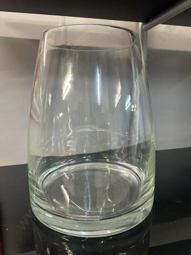 Large Clear Tapered Glass Vase H30cm. Image 1++