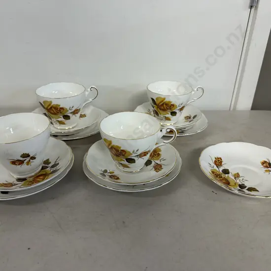 Vintage Regency Tea Ware Trios x4 Extra Saucer 