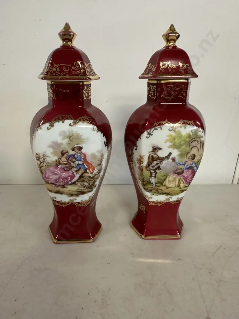 Pair Of Limoges Lidded China H18cm. Image 1++