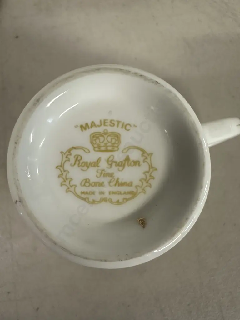 Vintage Royal Grafton 'Majestic' Bone China Teaware (af to Creamer) Image 1++