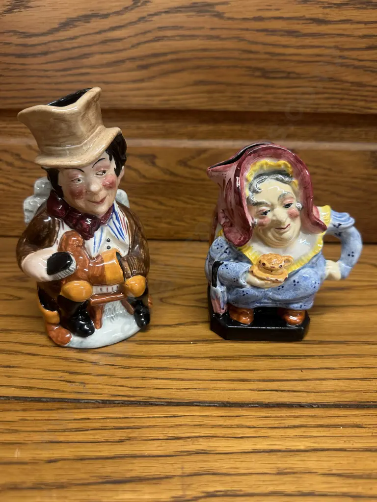 Small Vintage Sam Weller Burleigh Ware Character Jug & Sairey Gamp Toby Jug Image 1++