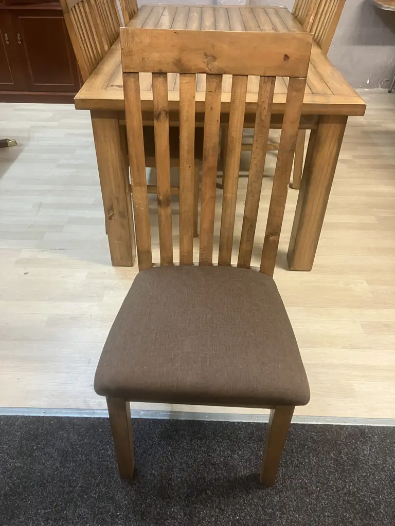 Industrial 7 Piece Dining Set With 2 Metre Table Ex Target Furniture Image 1++