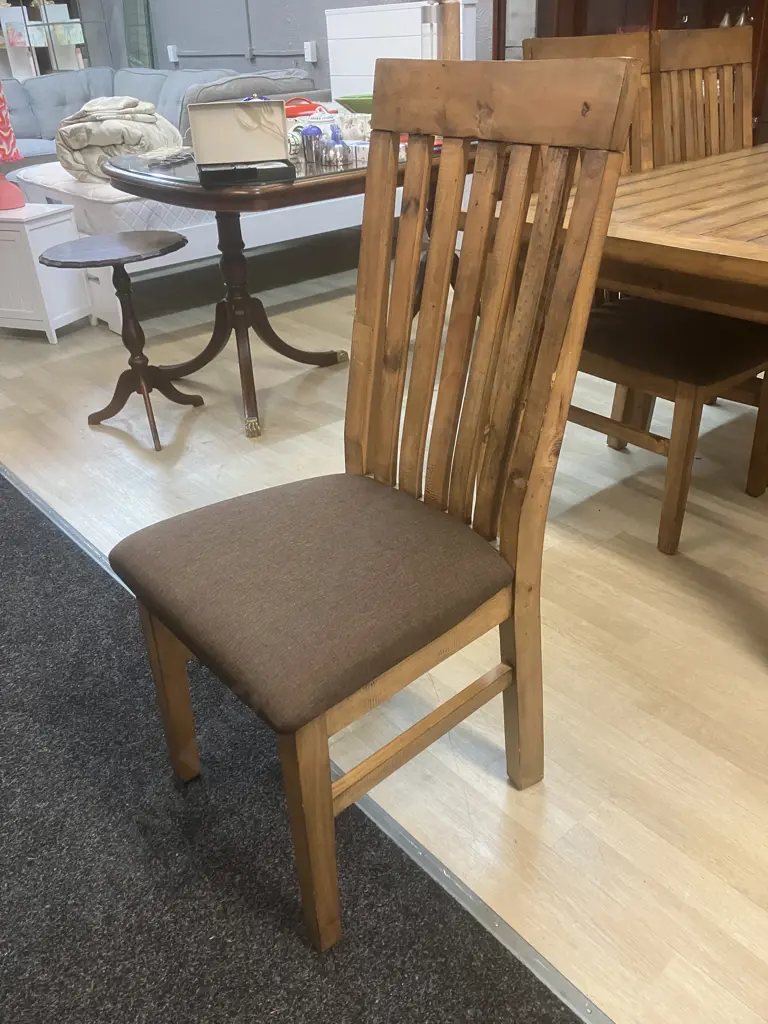 Industrial 7 Piece Dining Set With 2 Metre Table Ex Target Furniture Image 1++