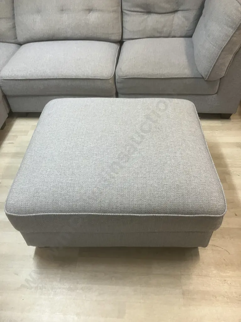 Ex Harvey Norman 5 Seater Corner Modular Sofa With Chaise / Ottoman, Grey. Image 1++