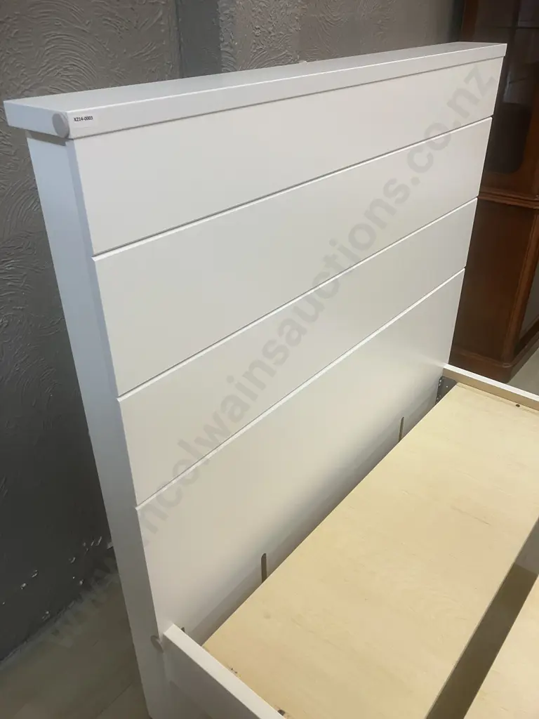 Compaq Furniture (New Zealand) White King Single Bed Frame With rest + restore Chiro Sleep Mattress Image 1++