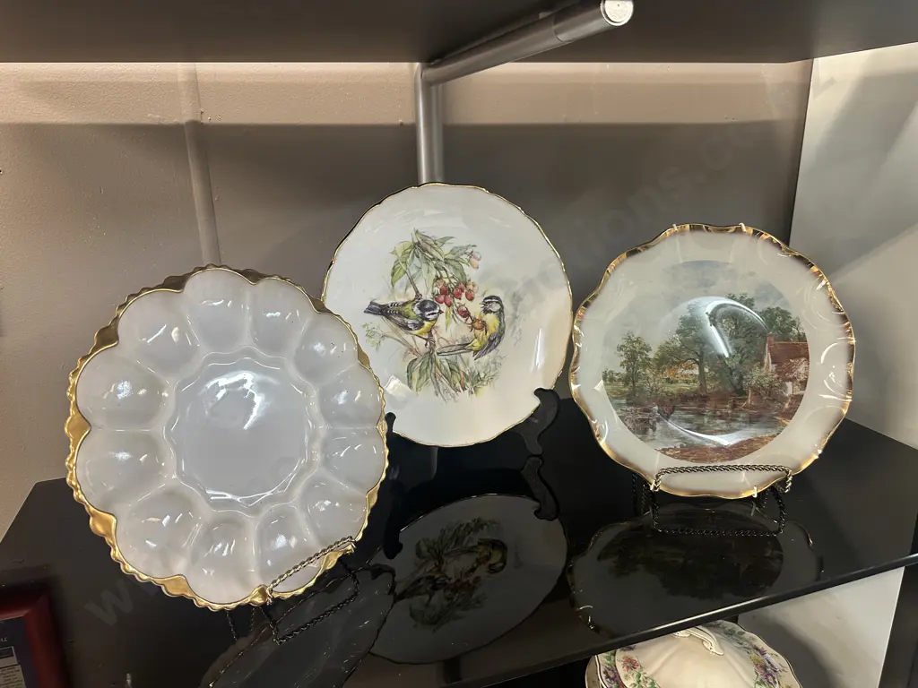 Vintage Plates Including Royal Vale, Devilled Egg Platter Etc Image 1++