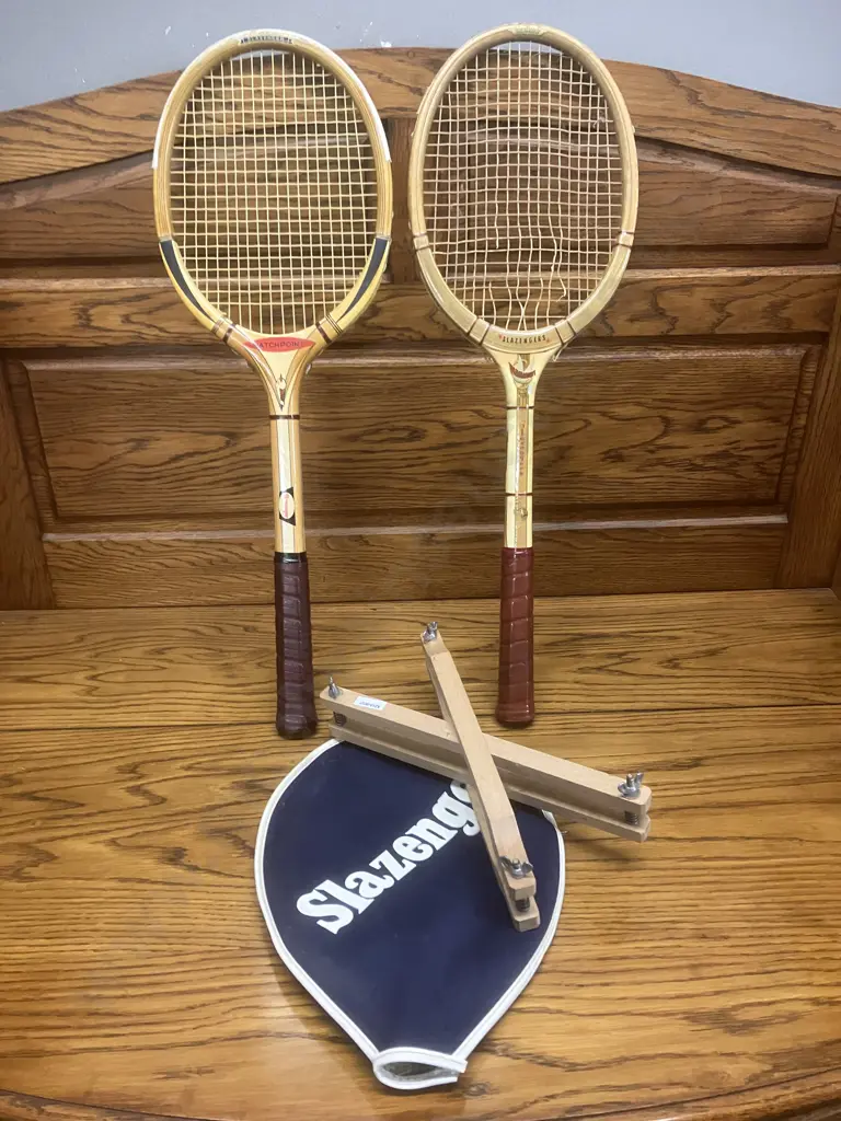 Vintage Slazengers / Slazenger New Zealand Made Matchpoint & Paramount Wooden Tennis Racquets 1940/1950’s Image 1++