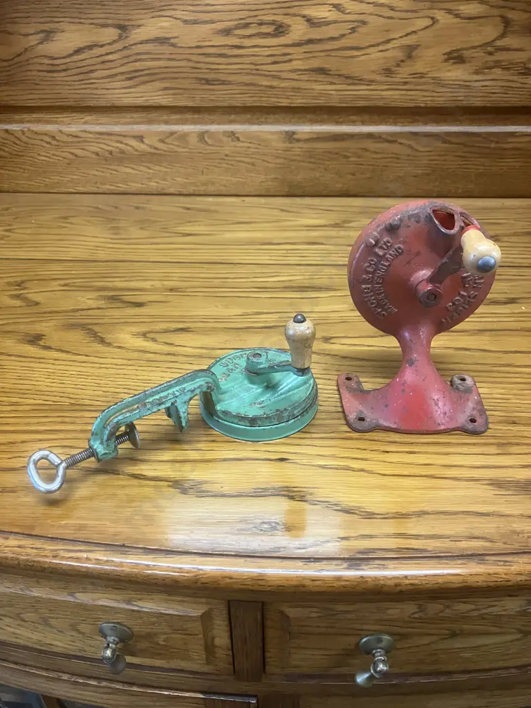 Vintage Spong's Green Bean Slicer No 632 & Spong & Co Ltd Red Bean Slicer No 103 - Made In England Image 1++