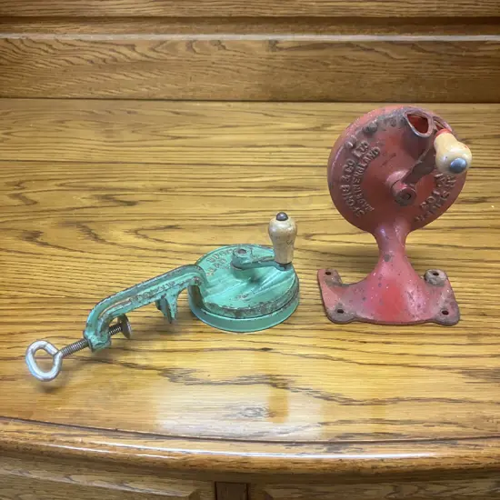 Vintage Spong's Green Bean Slicer No 632 & Spong & Co Ltd Red Bean Slicer No 103 - Made In England