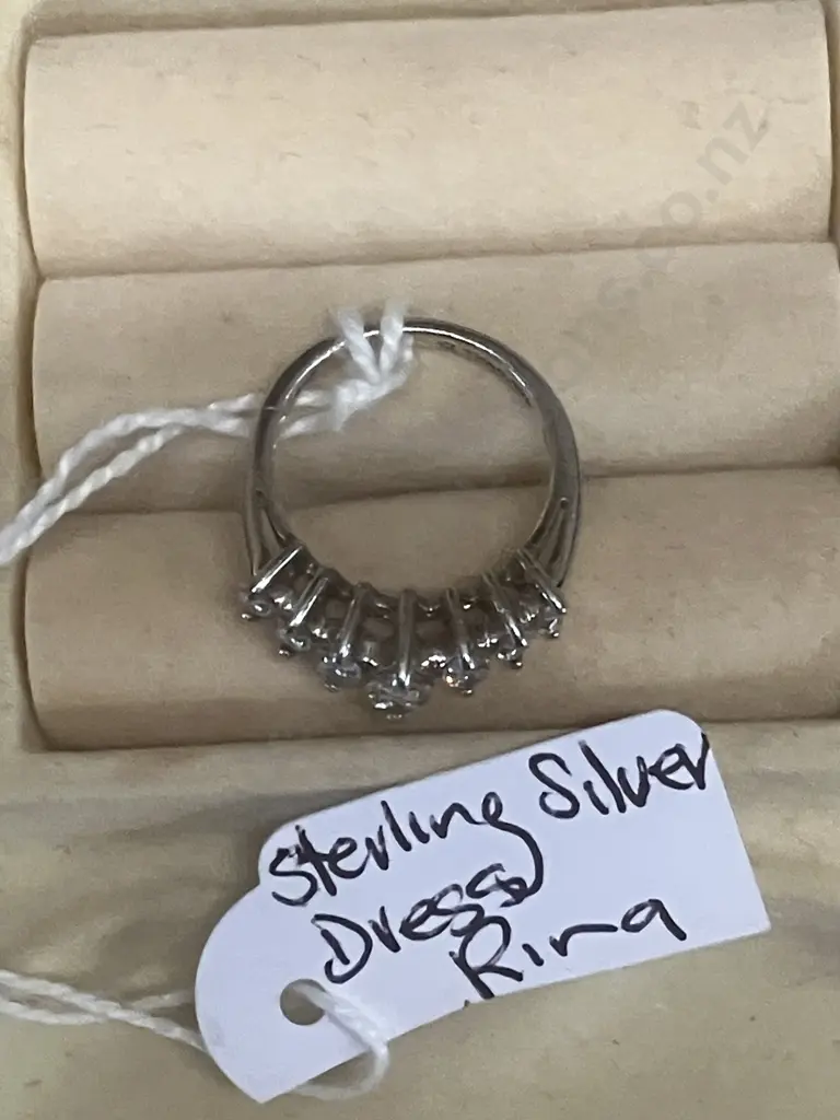 Sterling Silver Dress Ring Stamped 925 Image 1++