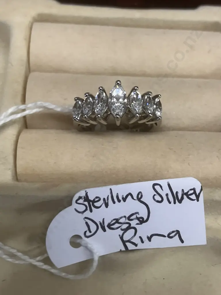 Sterling Silver Dress Ring Stamped 925 Image 1++
