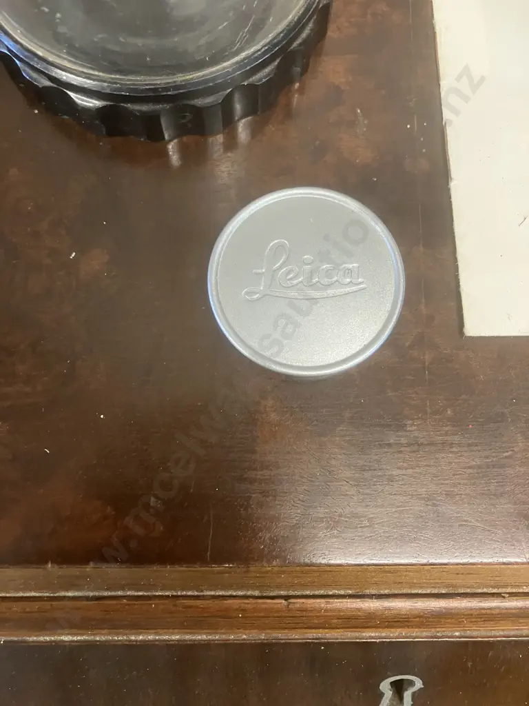 Leica Plastic Lens Bubble Display Case, Silver Lens Cap & "The Leica Film Cassette Model B" Directions For Use Image 1++