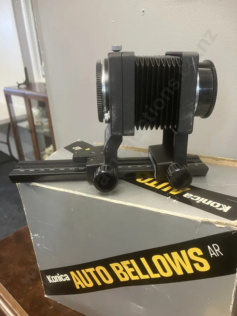 Konica Auto Bellows With Box & Manual,  Pair of Konica Dual Cable Releases - Japan Image 1++