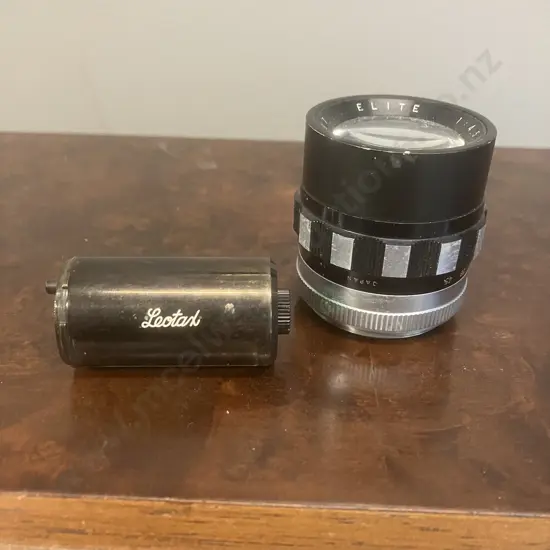 Leotax Reloadable 35mm Film Cassette. Elite 1:4.5 135mm Lens #1057