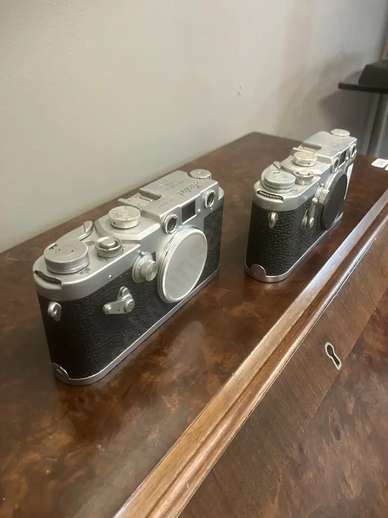 Leotax FV Vintage 1959 Japanese Leica Copy Cameras #FV-801629 & FV-800112 (AF) Image 1++