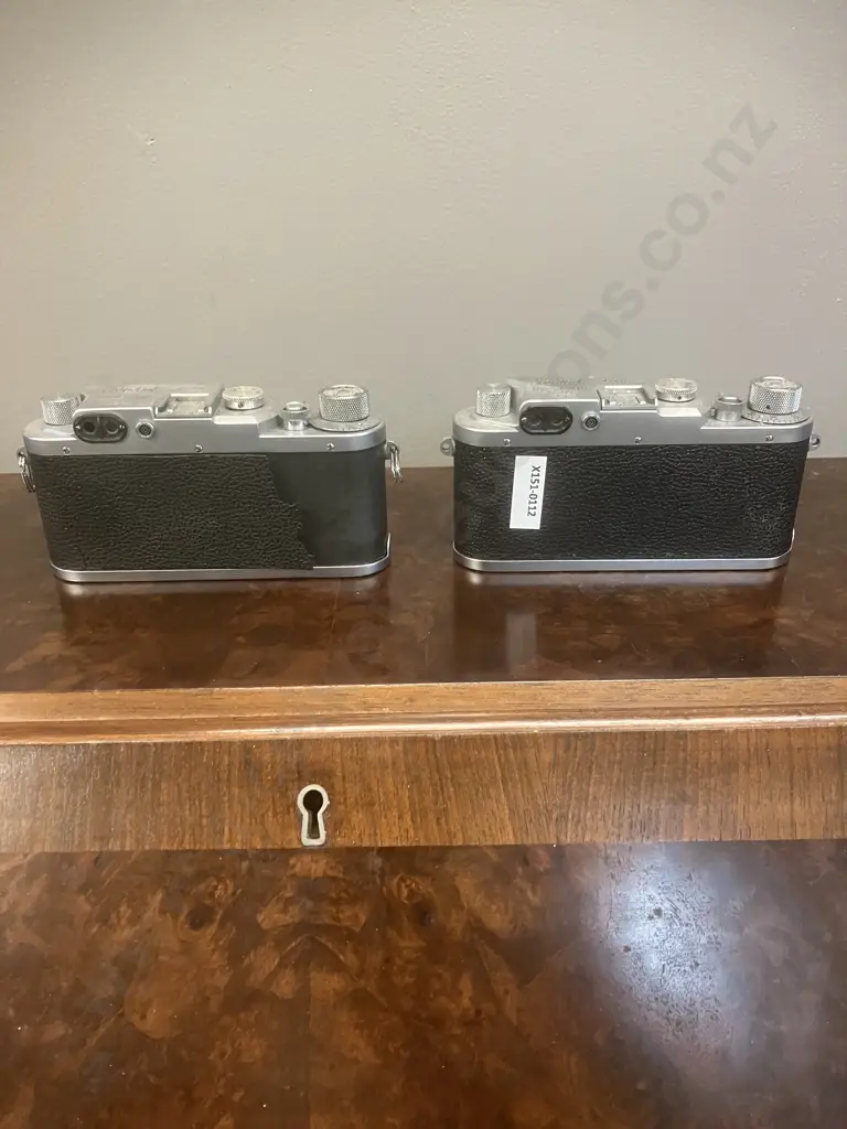 Leotax Model K (Japanese Leica Copy) Camera's #27908 & #27030 1955 Japan (One AF) Image 1++
