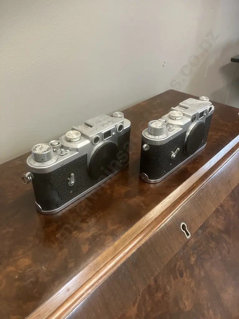 Leotax Model K (Japanese Leica Copy) Camera's #27908 & #27030 1955 Japan (One AF) Image 1++