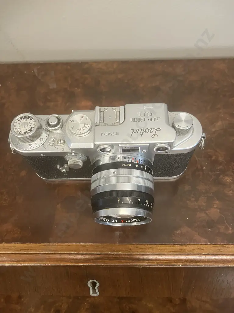 Leotax Model F (Japanese Leica IIIf Copy) #258943 & Tokyo Kogaku Topcor-S 1:2 f=5cm Lens #219778 Image 1++