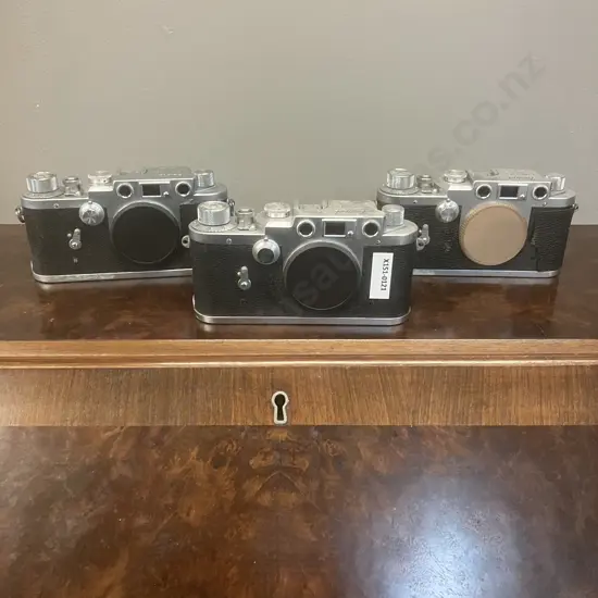 Leotax Model F (Japanese Leica IIIf Copy) #251151 #259713 #253988 Leotax Camera Co. Ltd. Circa Mid 1950s Japan