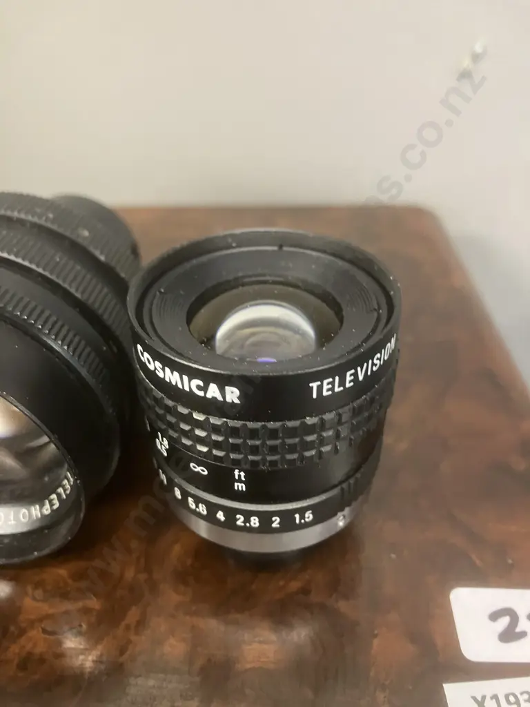Cosmicar Television Lens 8.5/1.5, Safari Telephoto 135/3.5, Contax, Fujica & Nippon Extension Bellows Image 1++