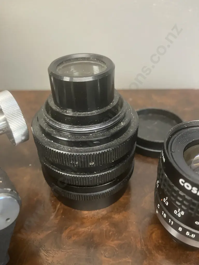 Cosmicar Television Lens 8.5/1.5, Safari Telephoto 135/3.5, Contax, Fujica & Nippon Extension Bellows Image 1++