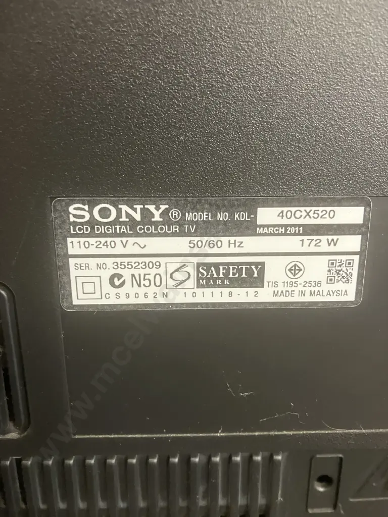 Sony BRAVIA KDL-40CX520 40" Full HD LCD TV With Remote Control Image 1++
