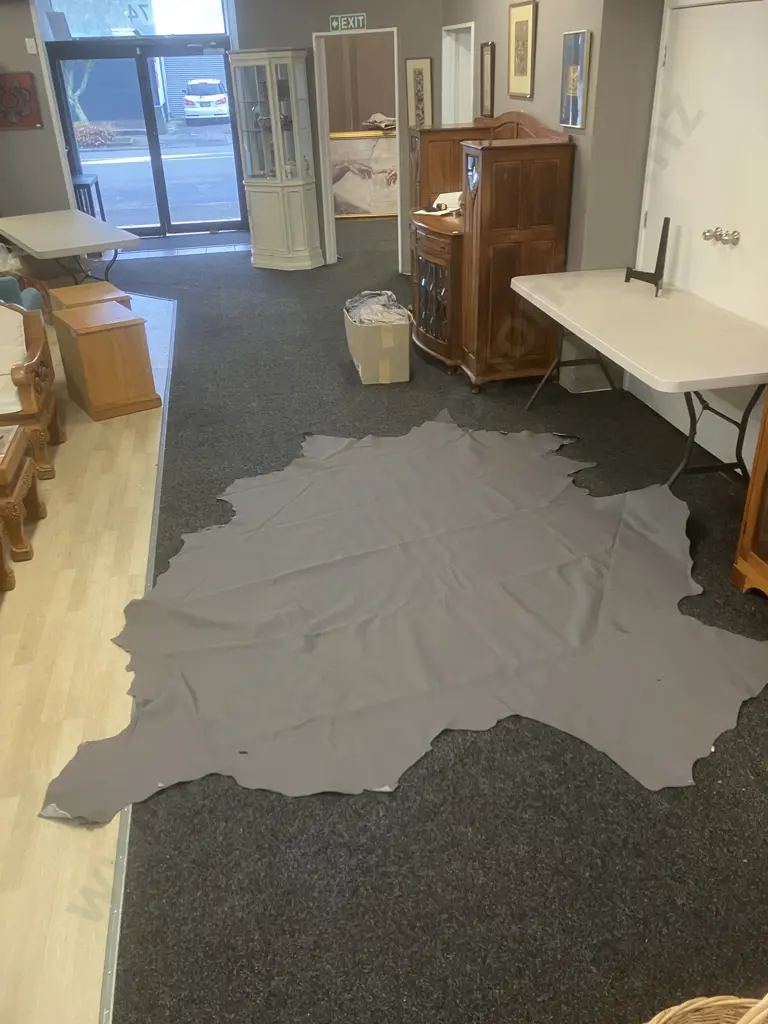 Grey Colour Cow Hide - 270 x 230 (Small Holes) Image 1++
