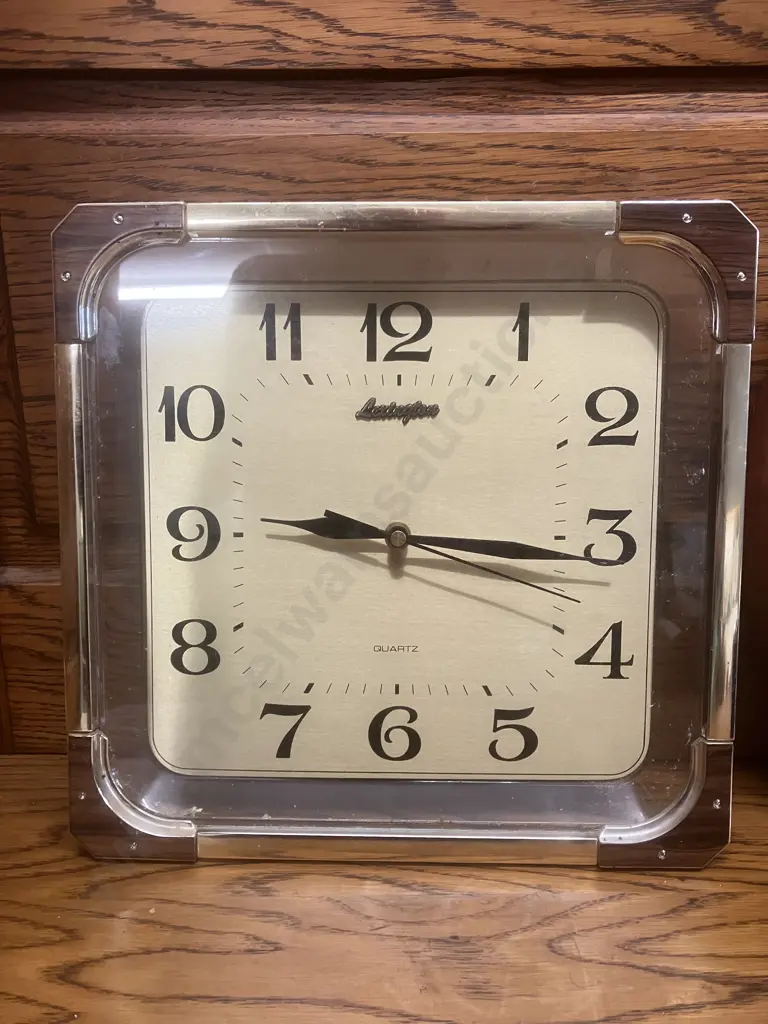 Wentworth Quartz Wall Clock 29cm Wood Frame, Lexington Quartz Wall Clock, Interquartz LED Alarm Clock Image 1++